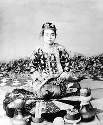 Young Burmese Woman with a Cigar, Mandalay